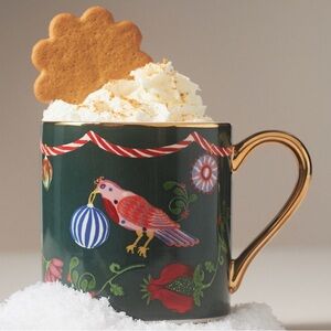 Juniper stoneware mug w Gold Handle